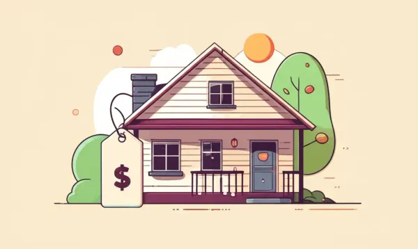 Illustration of a house with a 'No PMI' sign