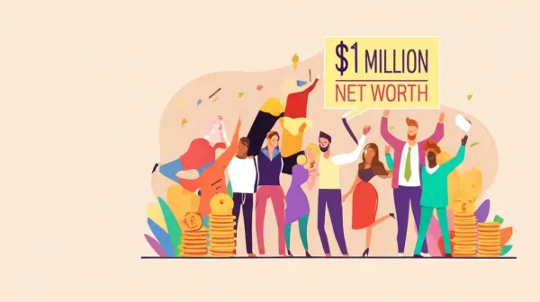 Diverse group celebrating financial success