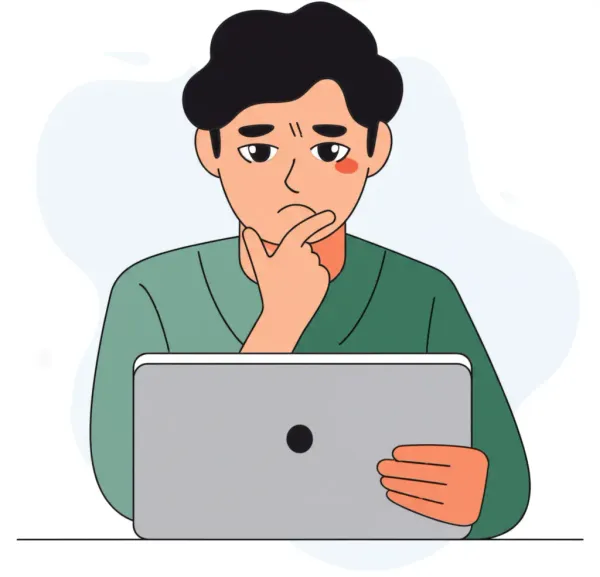 Person reading news about organizational changes