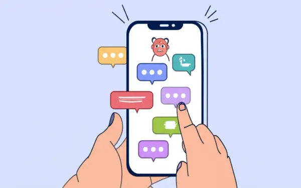 A person overwhelmed by subscription notifications on their smartphone