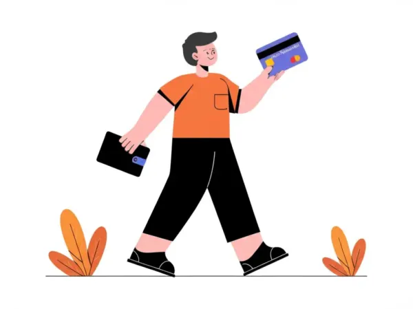 Person balancing health insurance and financial independence path illustration