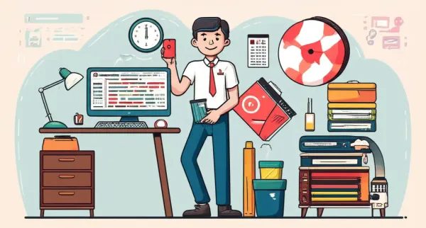 Person balancing work and leisure activities