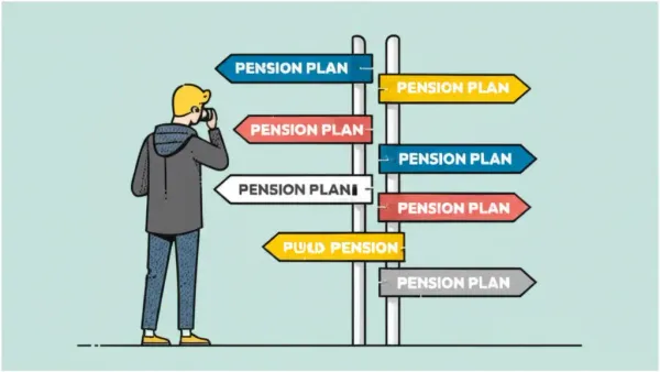 A person choosing between different financial roadmaps for pension plans