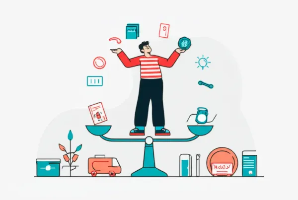 A person balancing small tasks to enhance productivity