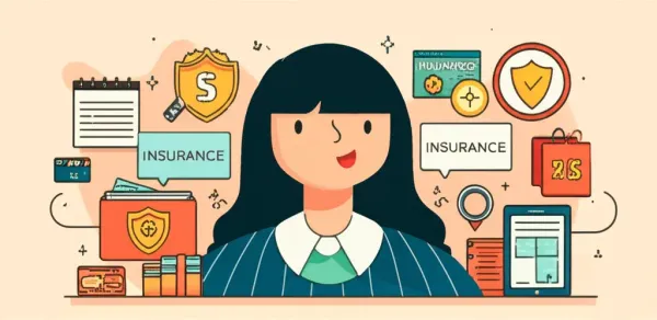Person exploring different insurance concepts joyfully