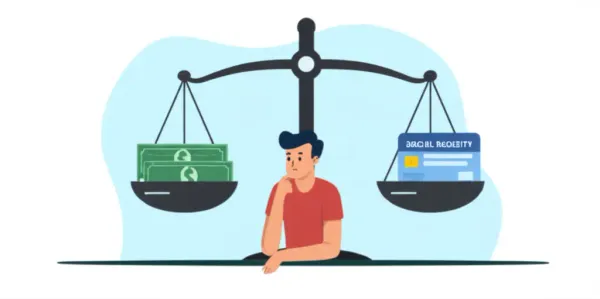 A person balancing financial decisions with social security considerations