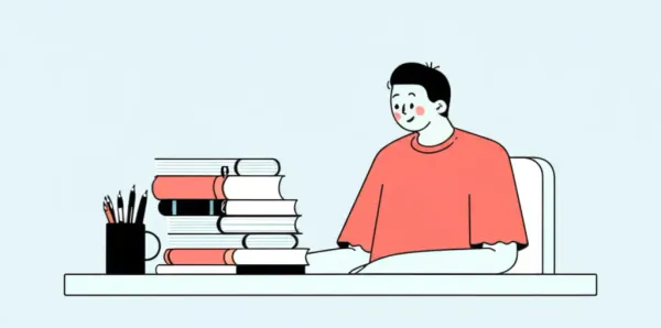 Person studying for an insurance exam at a desk