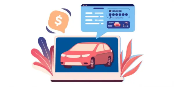Person comparing car insurance on a laptop
