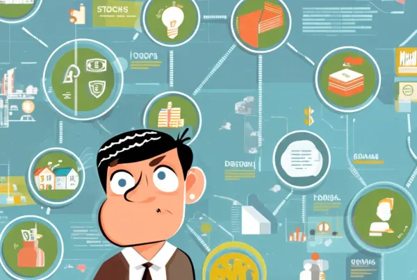 Curious young adult exploring a financial investment map