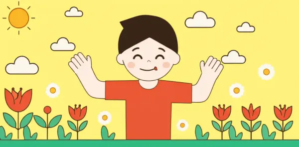 Person finding joy in simple daily activities