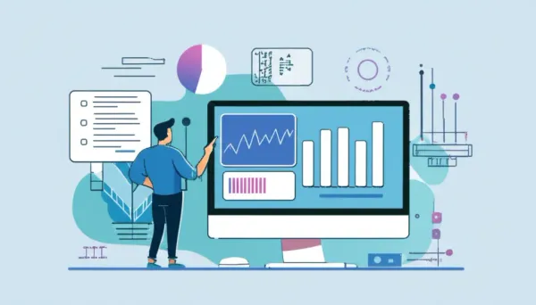 Person analyzing tech stock chart on a computer