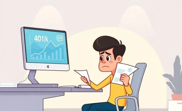 Person contemplating their 401(k) statements at a desk