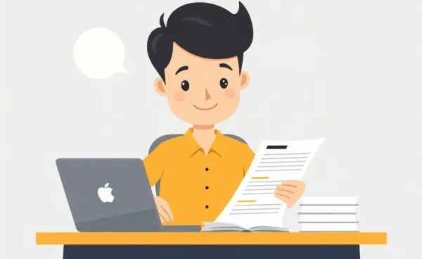 Person reviewing investment documents for a 401(k) to IRA rollover.