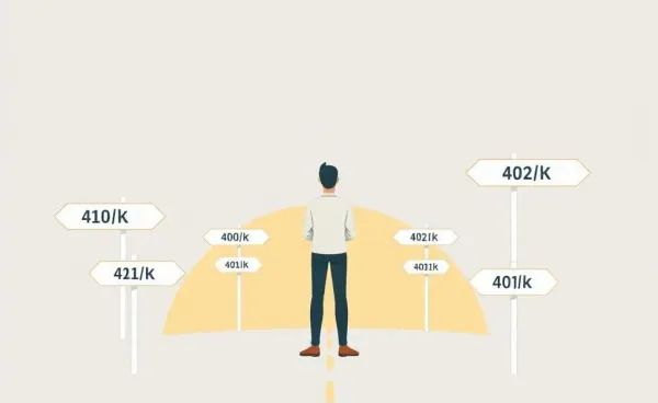Person at a crossroads with 401(k) options