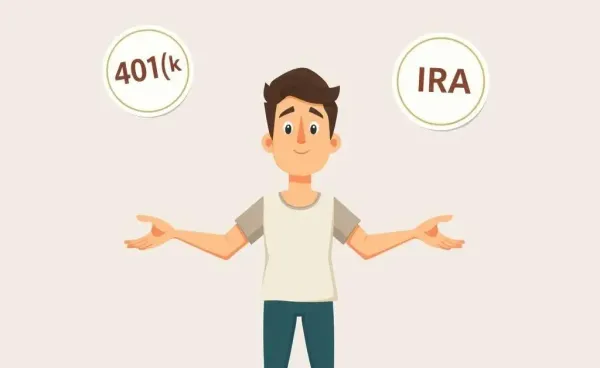 A person thoughtfully considering 401(k) to IRA rollover options