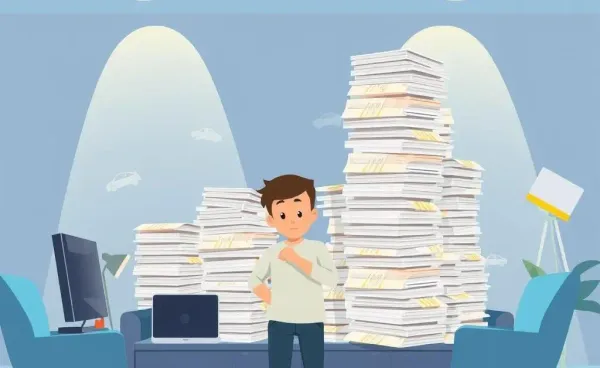 Person reviewing paperwork after an accident