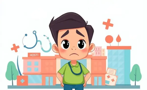 A puzzled person surrounded by healthcare symbols