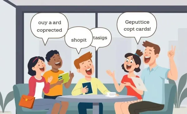 People discussing credit card benefits