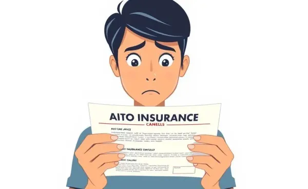 Illustration of a person reading an auto insurance cancellation letter
