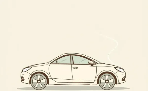 Illustration of a car surrounded by a road map for insurance guidance