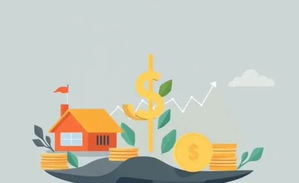 An abstract image depicting a balanced investment portfolio with stocks and bonds.