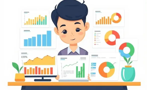 A person analyzing financial graphs and charts representing investments
