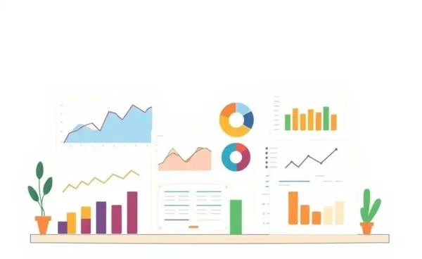 Illustration of a balanced investment portfolio with charts and graphs