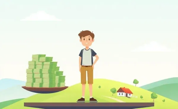 Person weighing money against quality of life