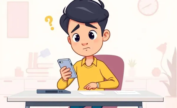Person confused by a bank app alert on their phone