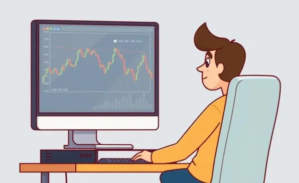A person learning about stock options trading.
