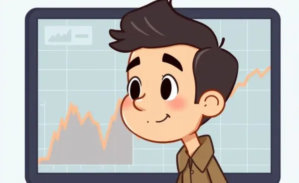 Beginner investor looking at a stock market chart