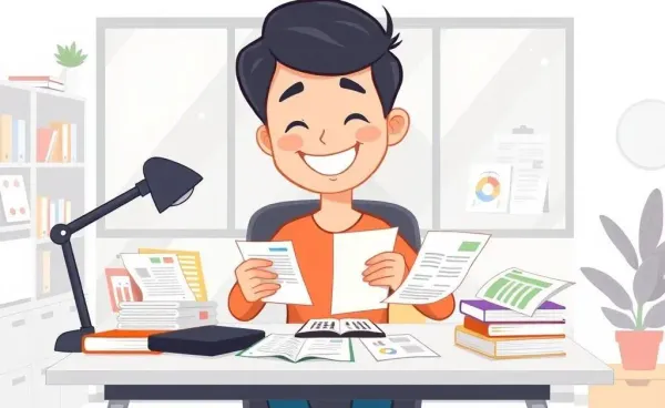 A person managing bills at a desk with budget planners