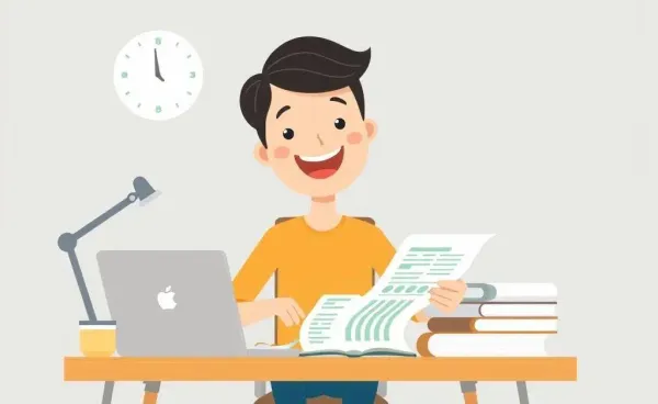 Person organizing a budget at a desk with a minimalist design