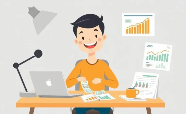 Person working on a budget planner at a desk