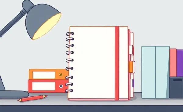 A cartoon-style budget planner on a desk