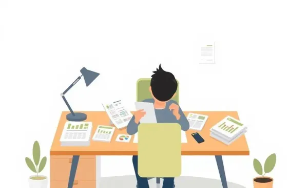 A person organizing a budget on a desk with spreadsheets.