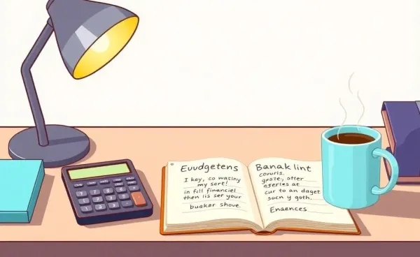 A neat desk setup with budgeting tools