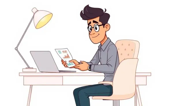 A high earner planning a budget at a modern desk
