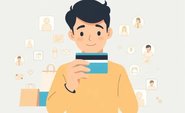 Person considering business and personal use for a credit card