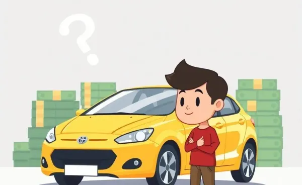 Person considering buying a new car with cash