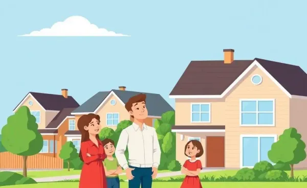 A family contemplating purchasing the house beside theirs.