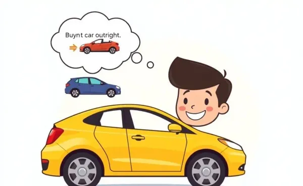 Illustration of buying and leasing car decisions