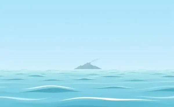 Calm sea with distant storm, representing market stability amidst turmoil