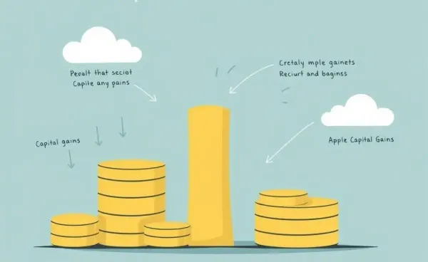 Hand-drawn guide illustration on understanding capital gains