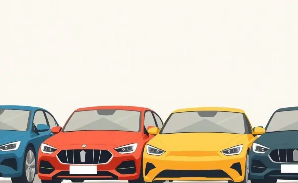 Illustration of a person choosing a car