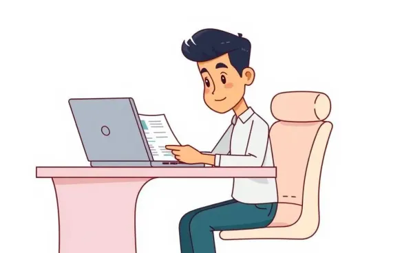 A person organizing car loan documents at a desk