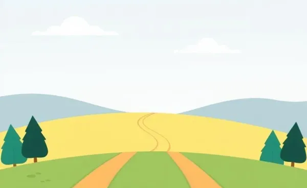 A forked path in a landscape symbolizing career choices