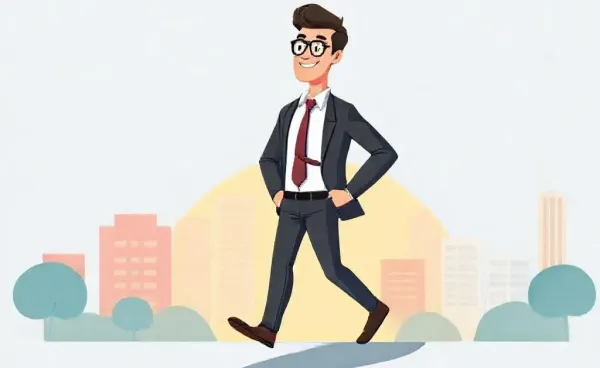 An illustration of a person beginning their journey as an insurance broker.