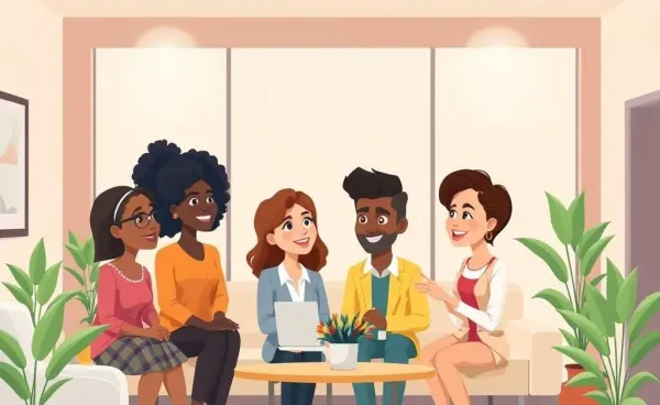 A group of people discussing investments with a financial advisor.