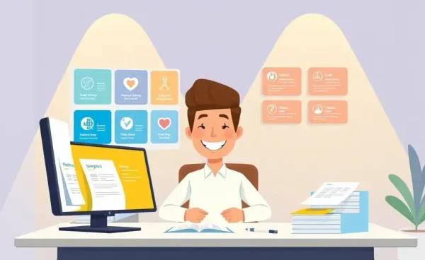 A person comparing health plan options on their computer